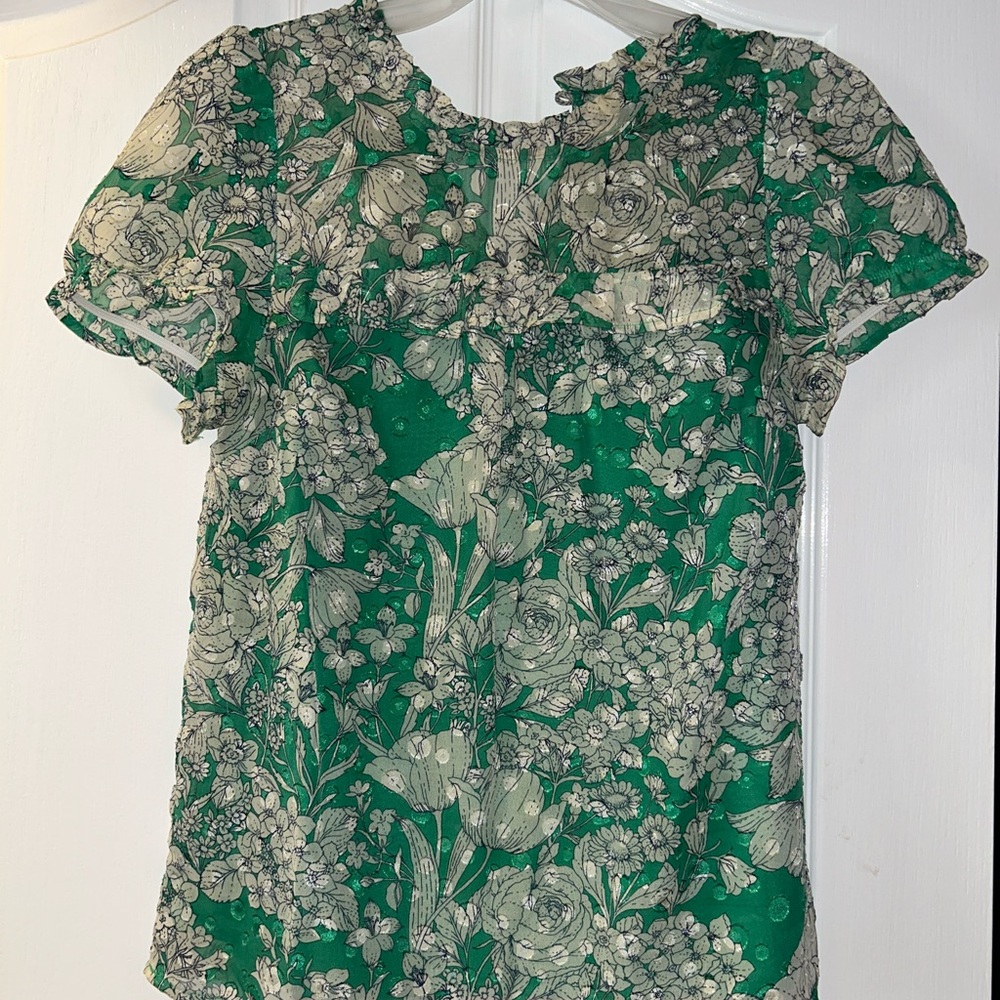 Floral Green Women's Top
